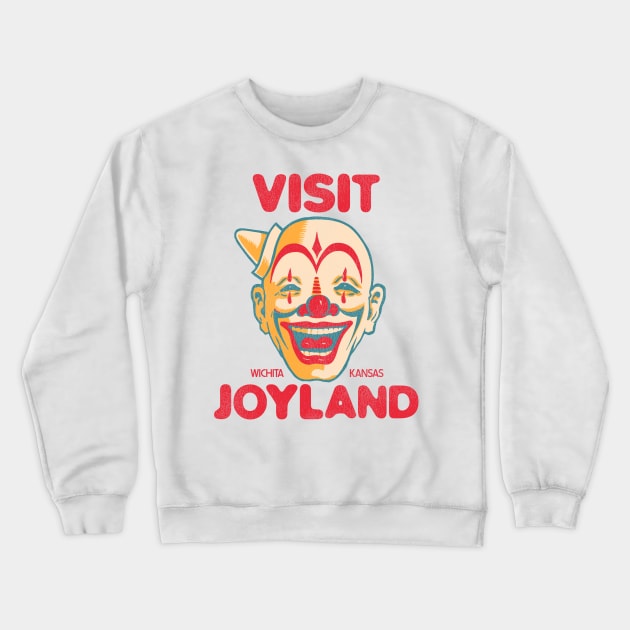 Visit Joyland Retro Defunct Amusement Park Wichita Kansas Crewneck Sweatshirt by darklordpug